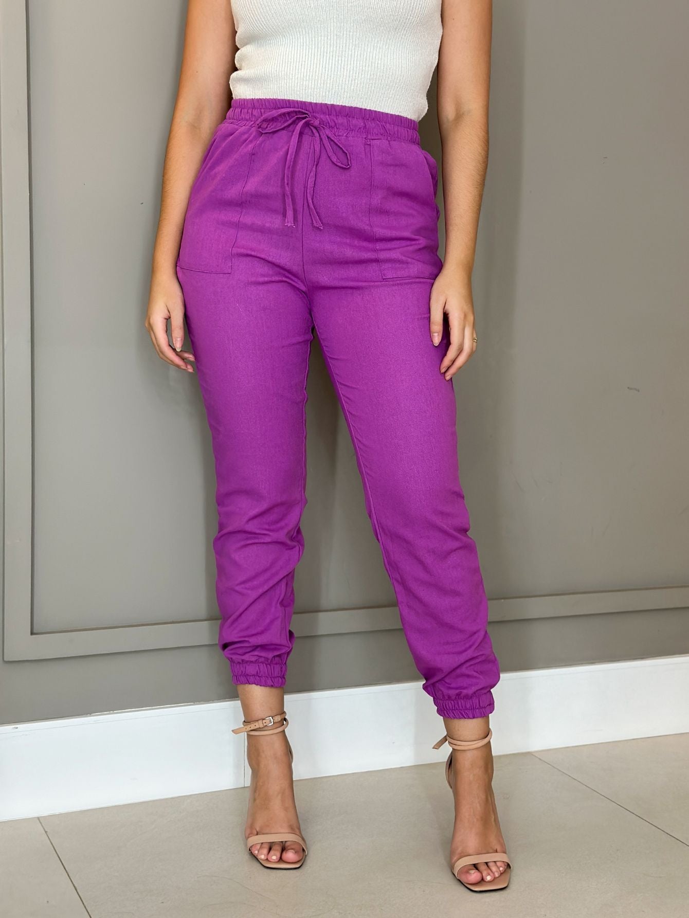 Calça Jogger linho