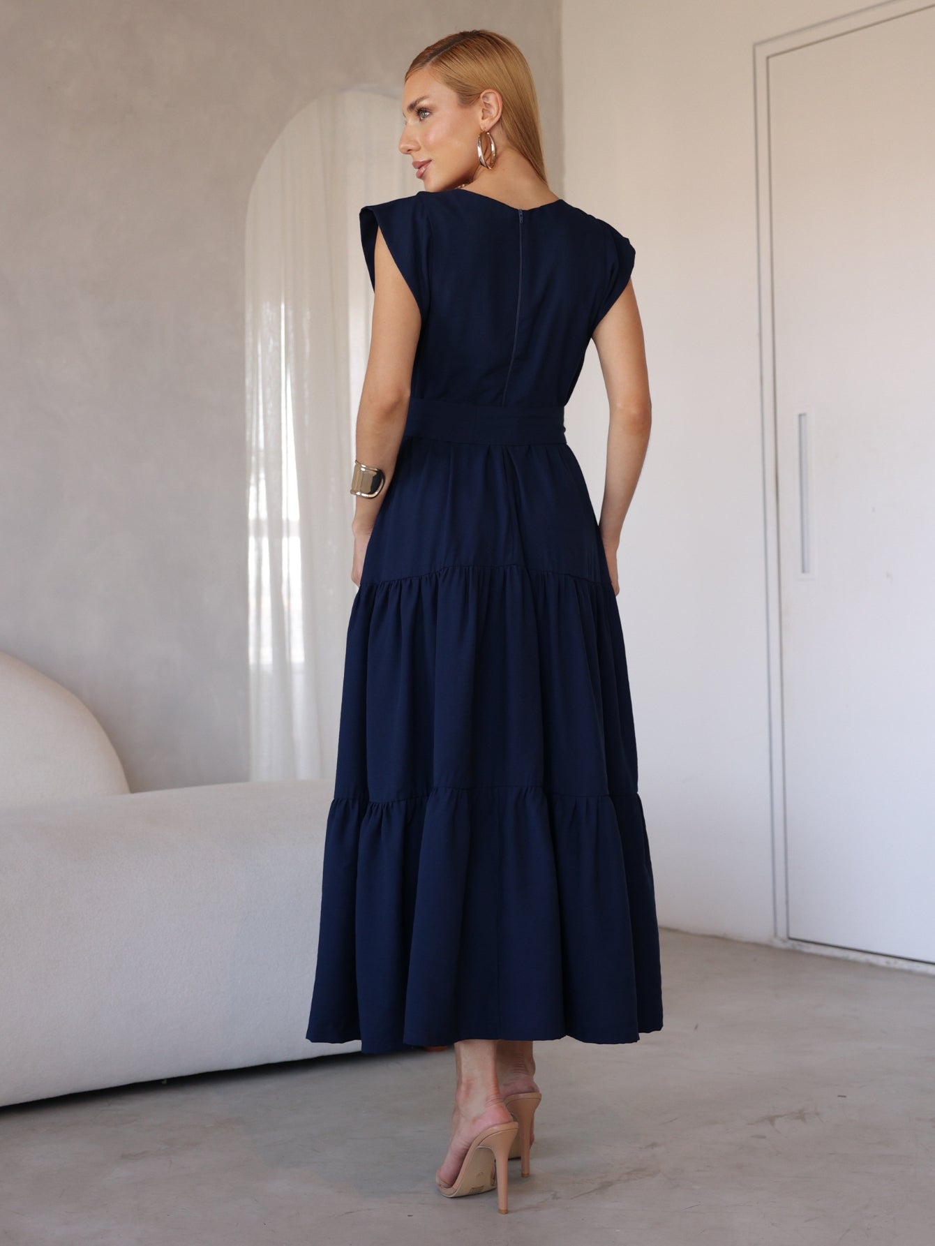 Vestido Midi Alfaiataria Manga Muscle Tee Brenda