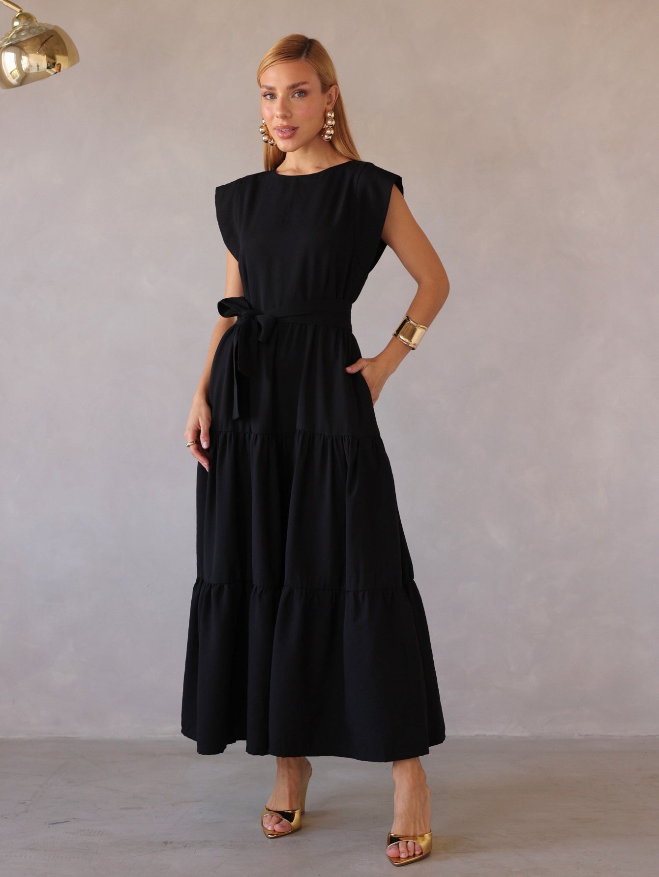 Vestido Midi Alfaiataria Manga Muscle Tee Brenda