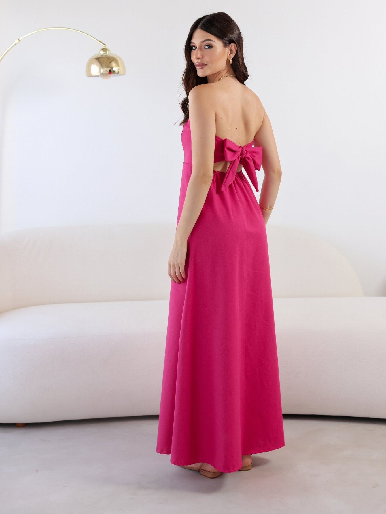 Vestido Longo de Linho Tomara que Caia Mayara