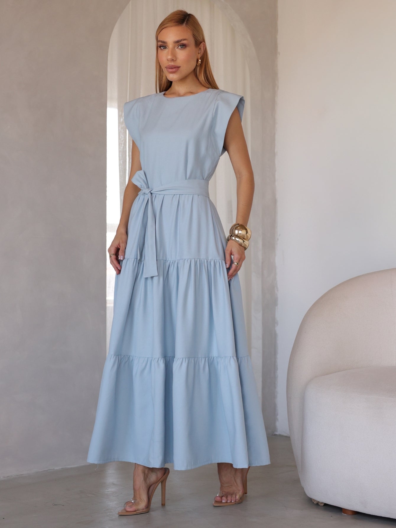 Vestido Midi Alfaiataria Manga Muscle Tee Brenda
