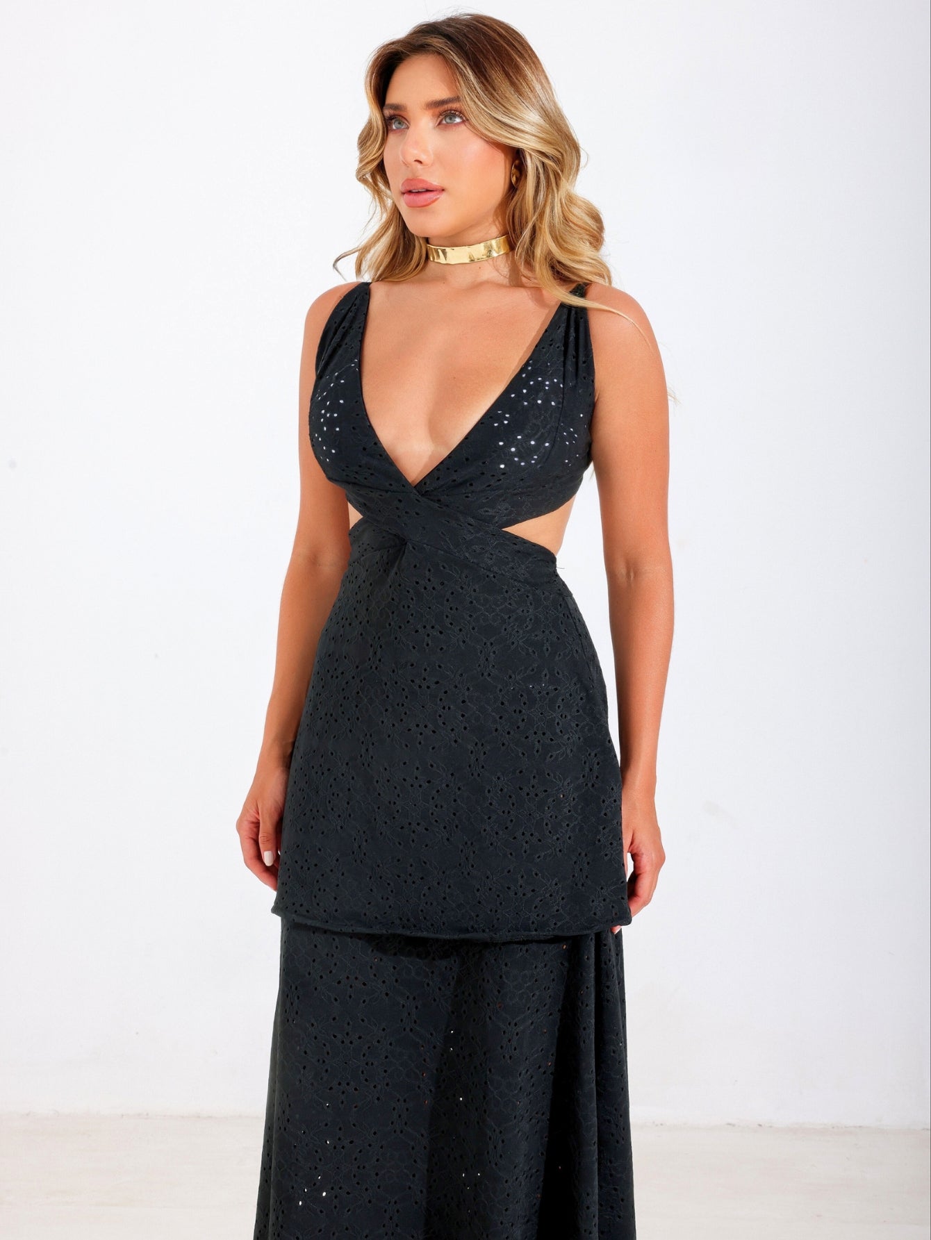 Vestido Longo Feminino Mônaco em Malha Laise