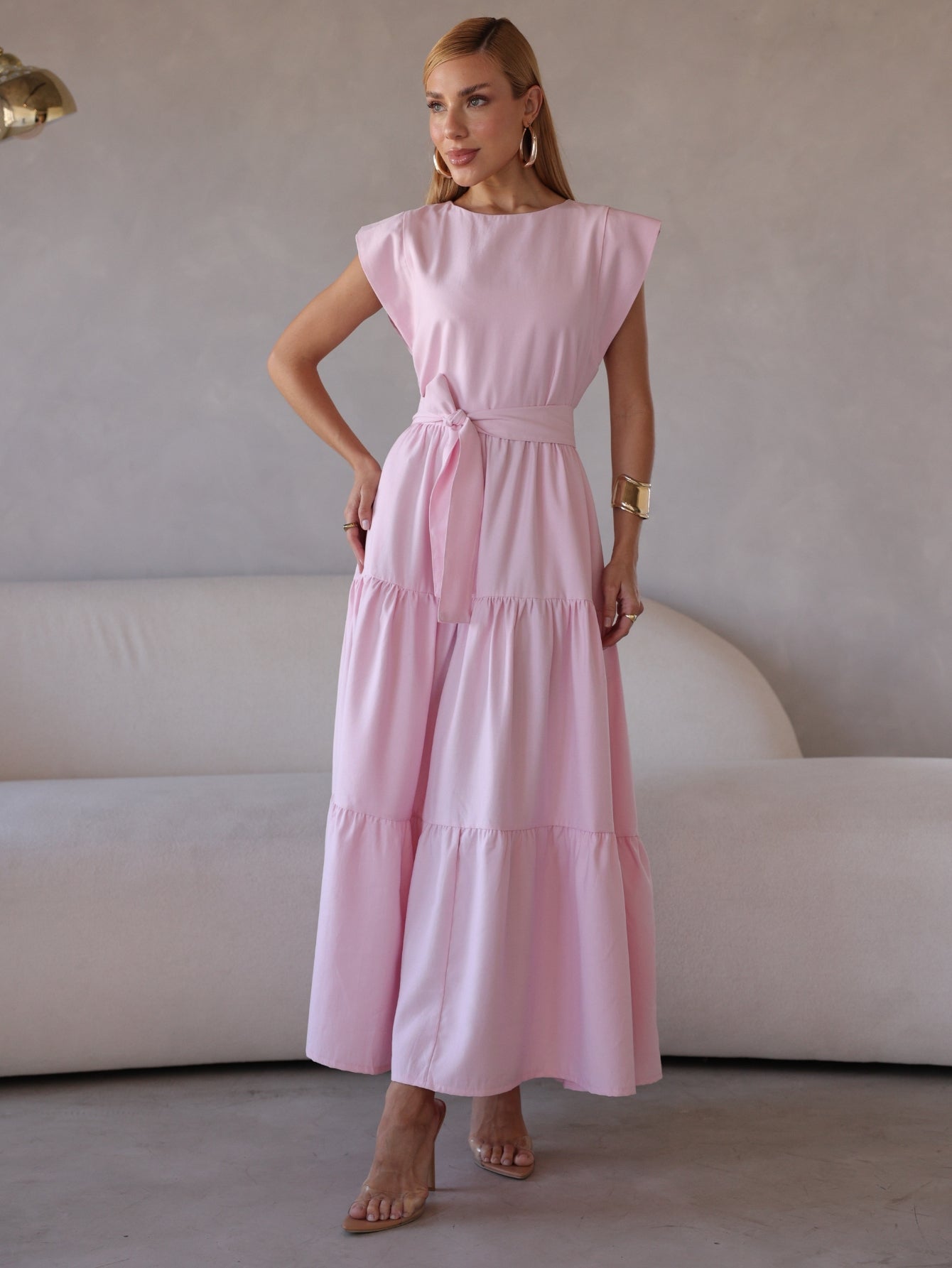 Vestido Midi Alfaiataria Manga Muscle Tee Brenda