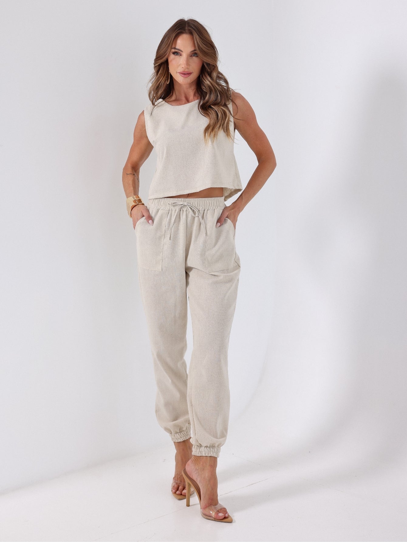 Calça Jogger linho
