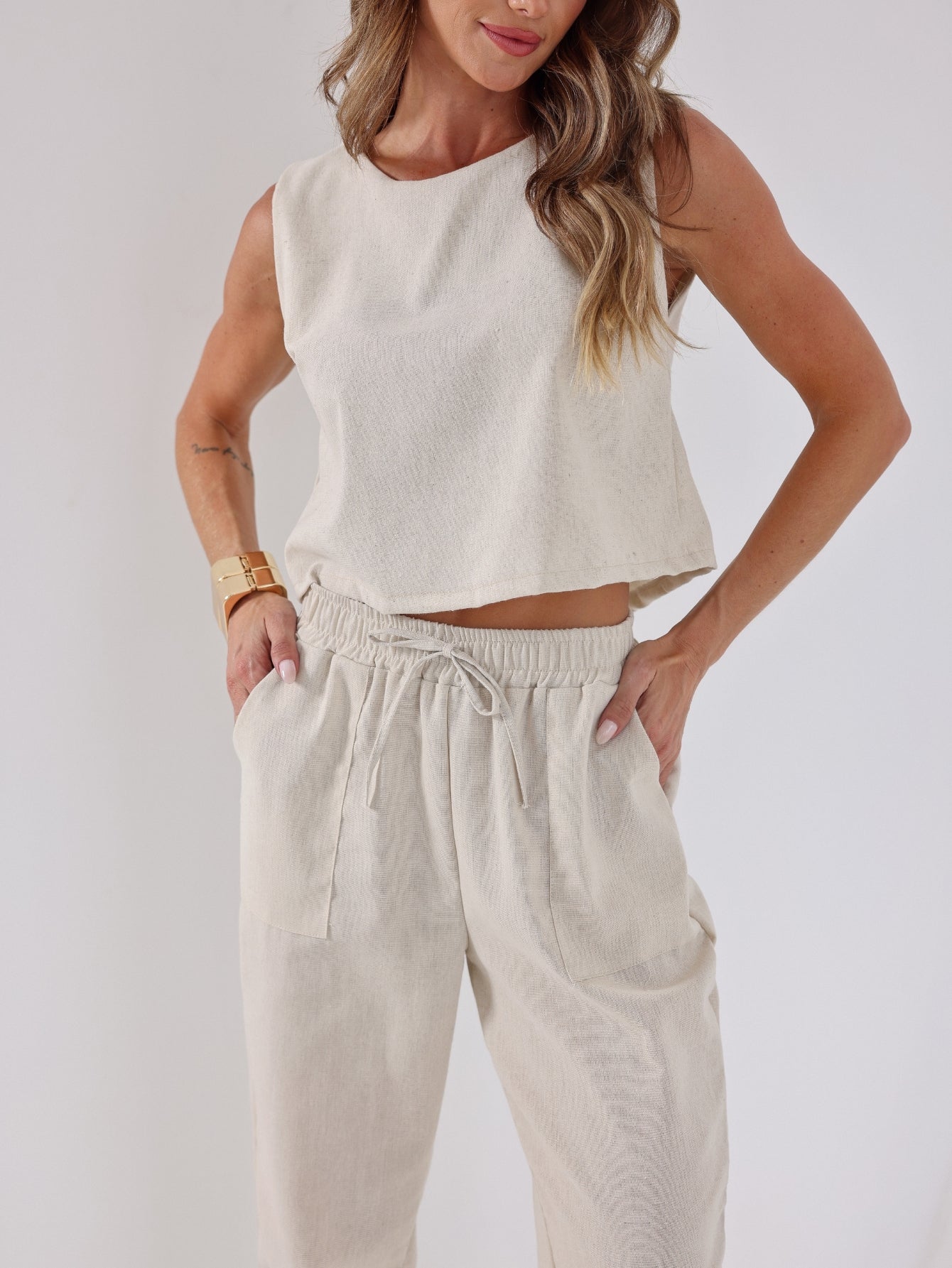 Calça Jogger linho