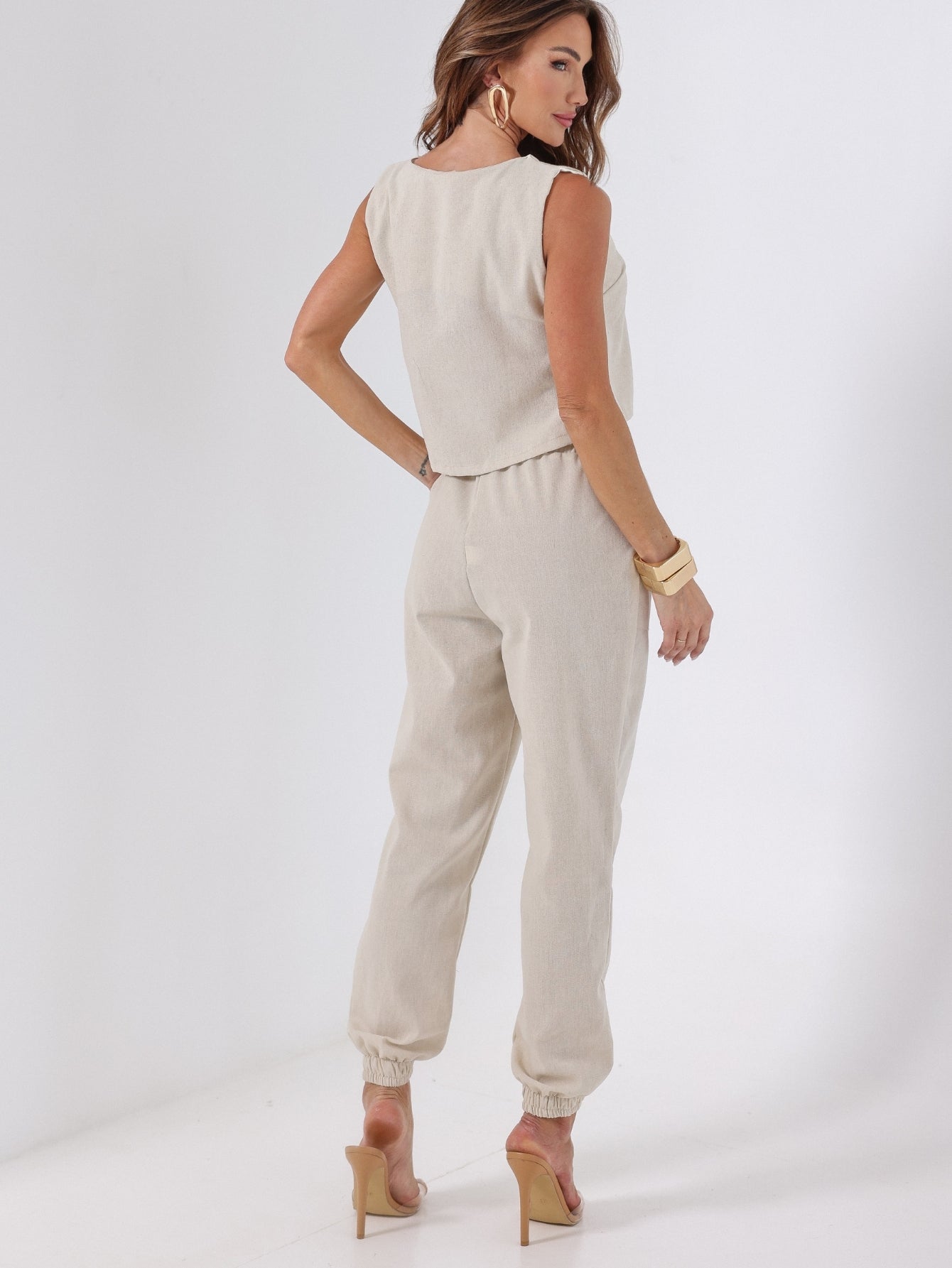 Calça Jogger linho