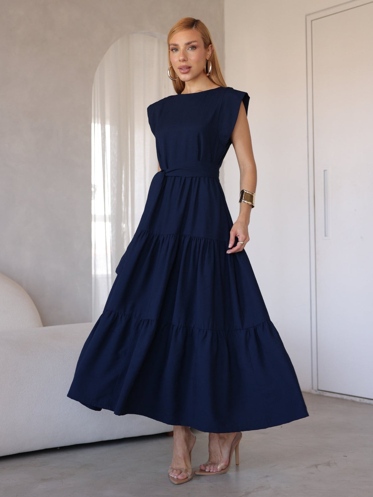 Vestido Midi Alfaiataria Manga Muscle Tee Brenda