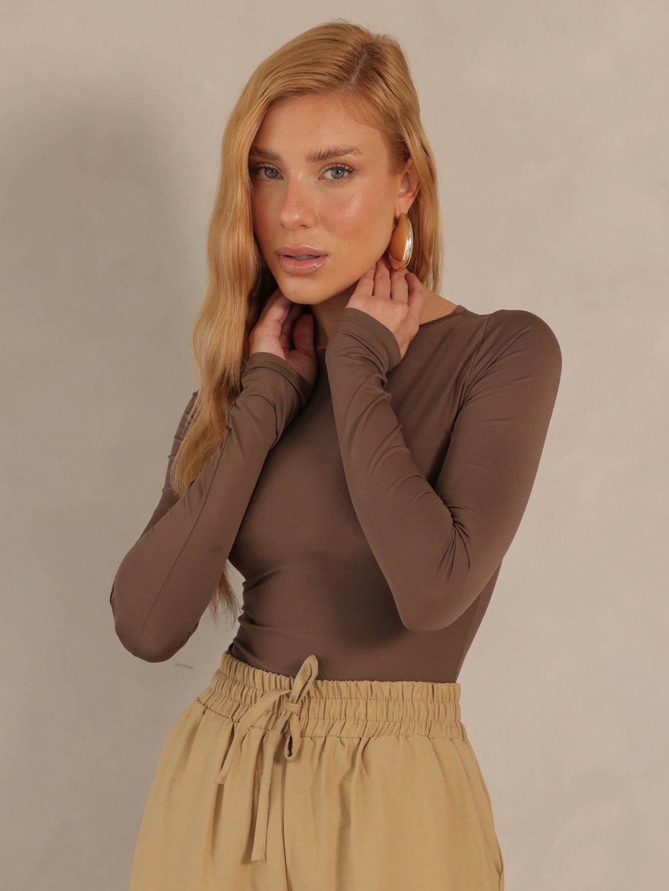 Body Feminino Poliamida Manga Longa Amber