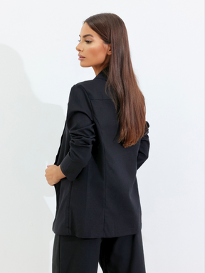 Blazer Basico Acinturado Linho Camila