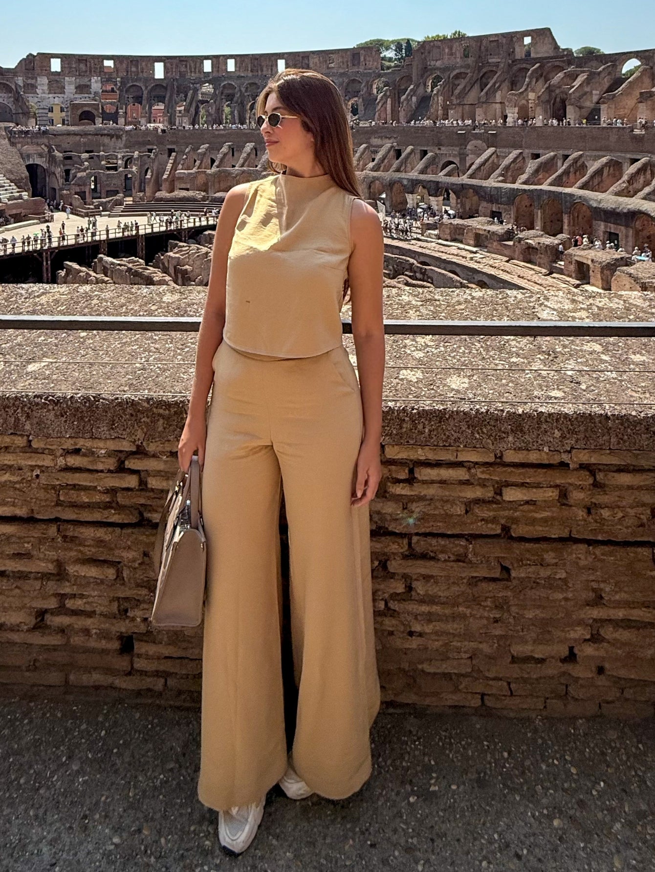 Conjunto Alfaiataria Calça Pantalona e Blusa Regata Hope