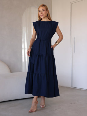 Vestido Midi Alfaiataria Manga Muscle Tee Brenda