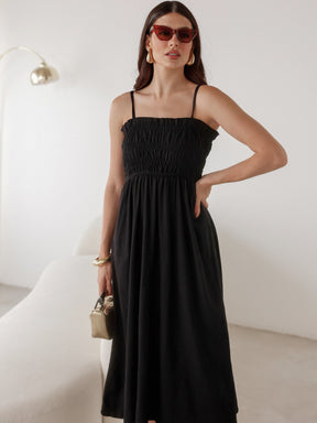 Vestido Longo Busto Elastex Linho Ariel
