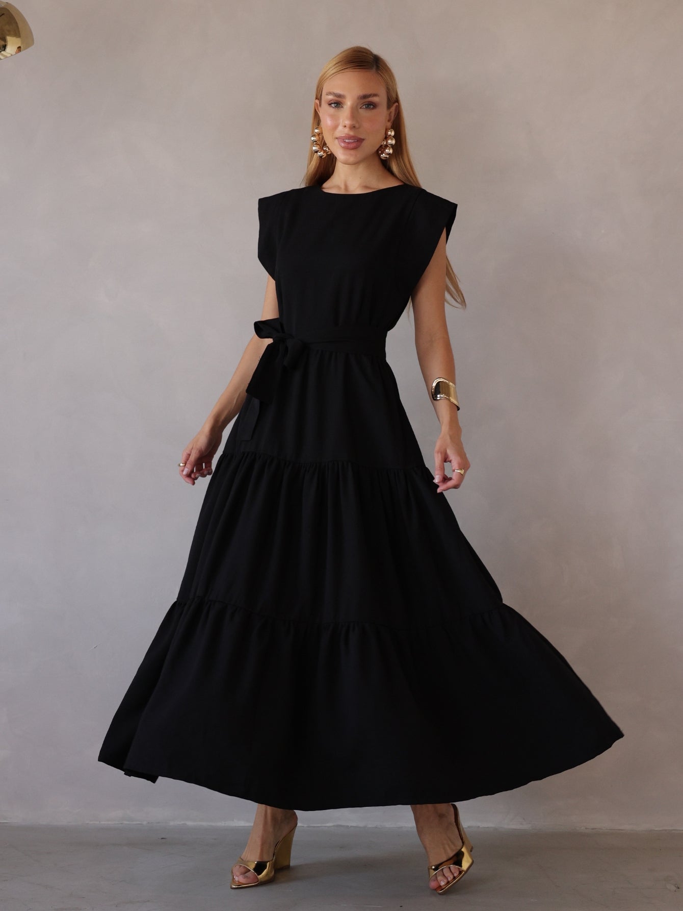 Vestido Midi Alfaiataria Manga Muscle Tee Brenda