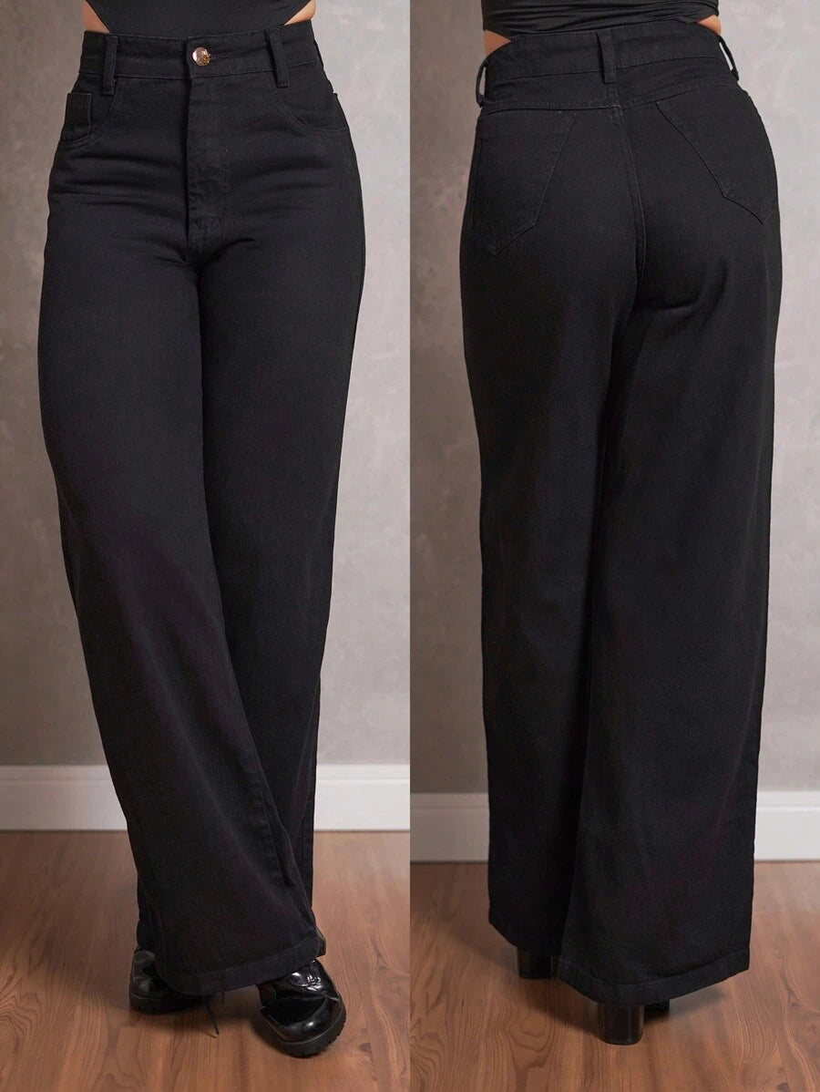 Calça Jeans Feminina Wide Leg