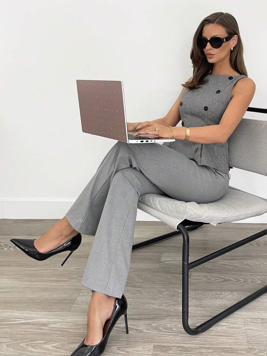 Siren Gaze Regata Casual Simples e Fashionista Sem Mangas para o Dia a Dia da Mulher