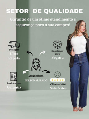 Calça Jeans Feminina Wide Leg