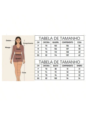 Zalla Conjunto colete curto e calça de alfaiataria feminino com botões social e elegante