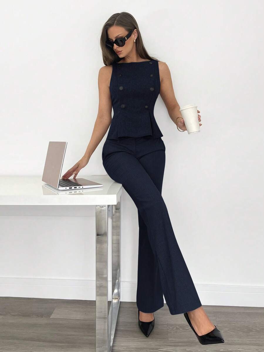 Siren Gaze Regata Casual Simples e Fashionista Sem Mangas para o Dia a Dia da Mulher