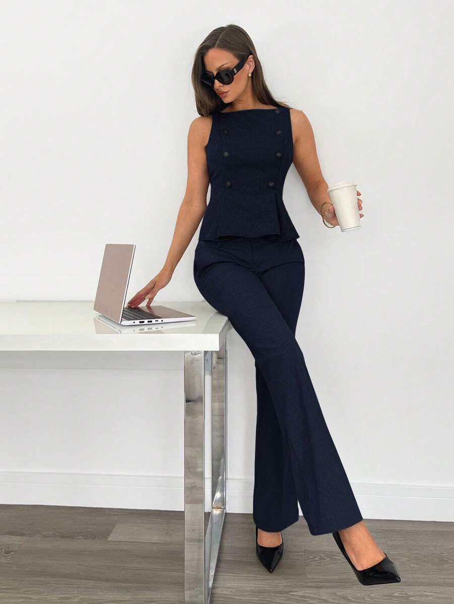 Siren Gaze Regata Casual Simples e Fashionista Sem Mangas para o Dia a Dia da Mulher