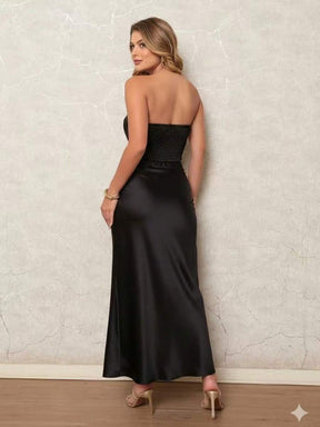 Conjunto feminina Top e saia luxo em Cetim  TECIDO CETIM