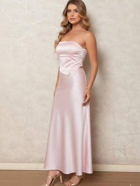 Conjunto feminina Top e saia luxo em Cetim  TECIDO CETIM