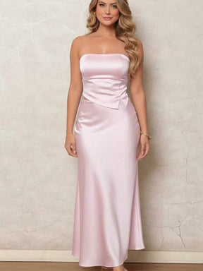 Conjunto feminina Top e saia luxo em Cetim  TECIDO CETIM