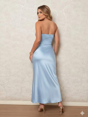 Conjunto feminina Top e saia luxo em Cetim  TECIDO CETIM