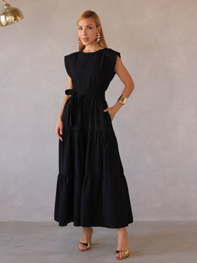 Vestido Midi Alfaiataria Manga Muscle Tee Brenda