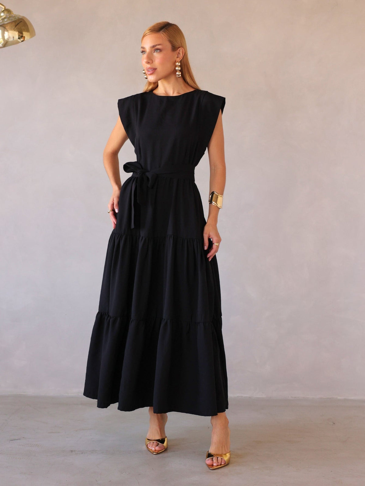 Vestido Midi Alfaiataria Manga Muscle Tee Brenda