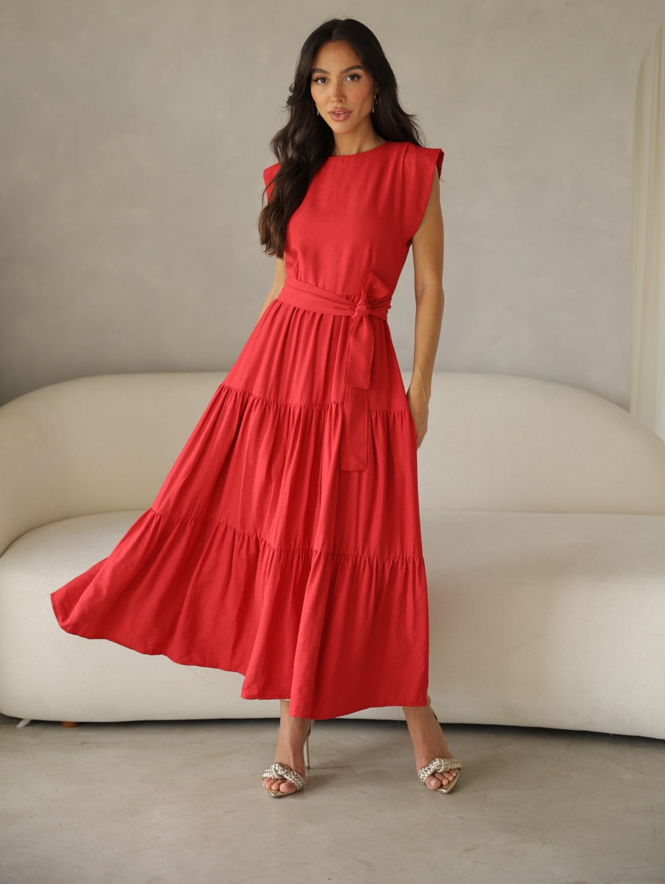 Vestido Midi Alfaiataria Manga Muscle Tee Brenda
