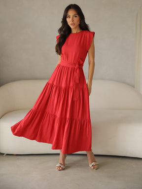 Vestido Midi Alfaiataria Manga Muscle Tee Brenda