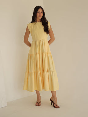 Vestido Midi Alfaiataria Manga Muscle Tee Brenda