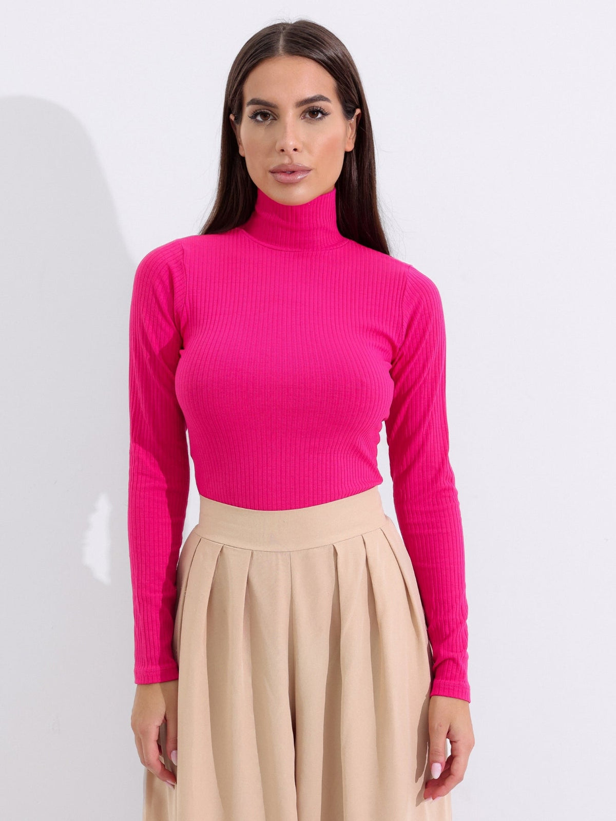 Blusa Canelada Manga Longa viscose