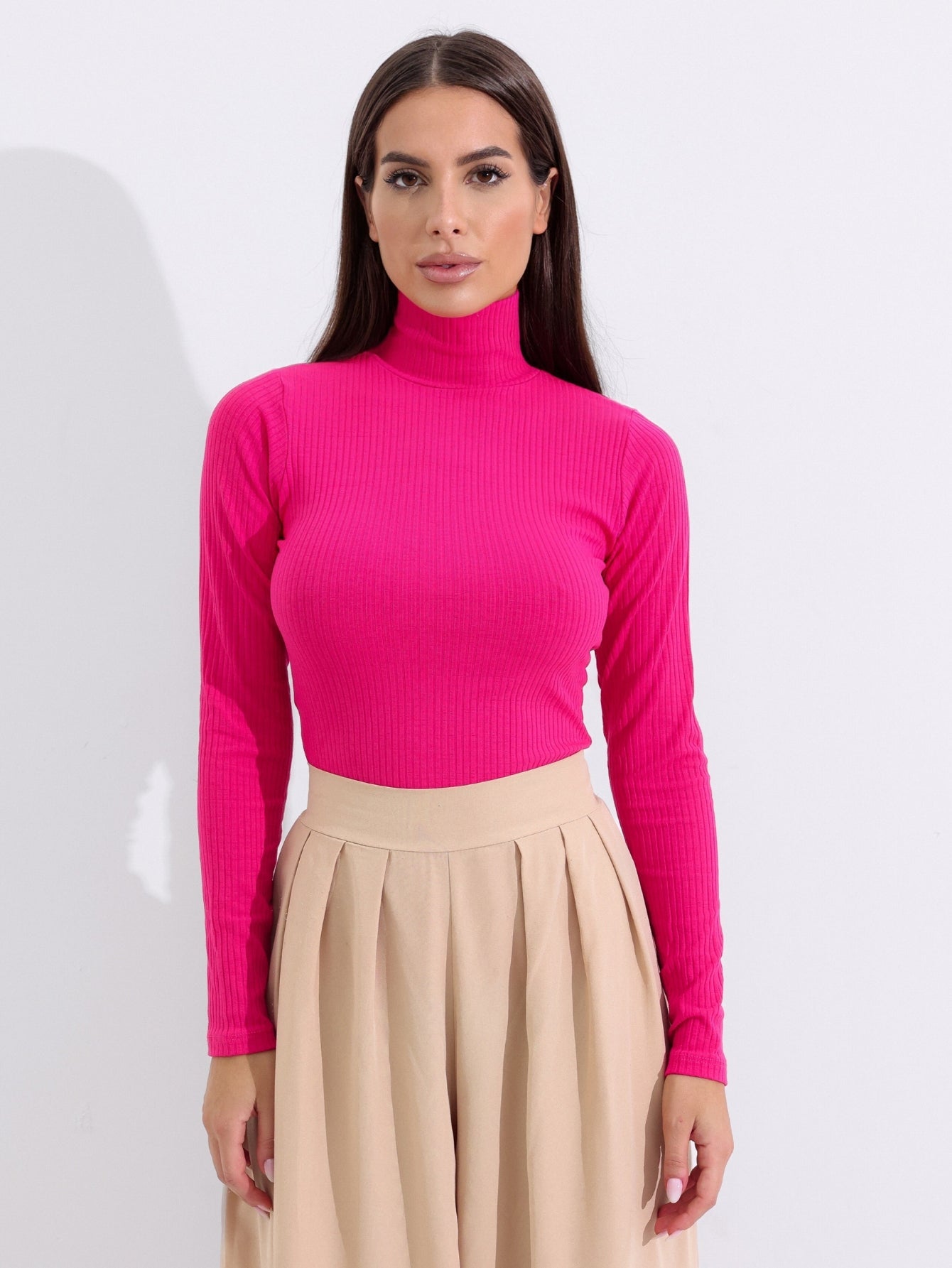 Blusa Canelada Manga Longa viscose