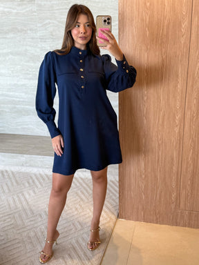 Vestido alfaiataria Manga longa Cinara