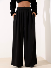 Calça Pantalona Fluida Comfy com Elástico e Bolso Lateral Maite