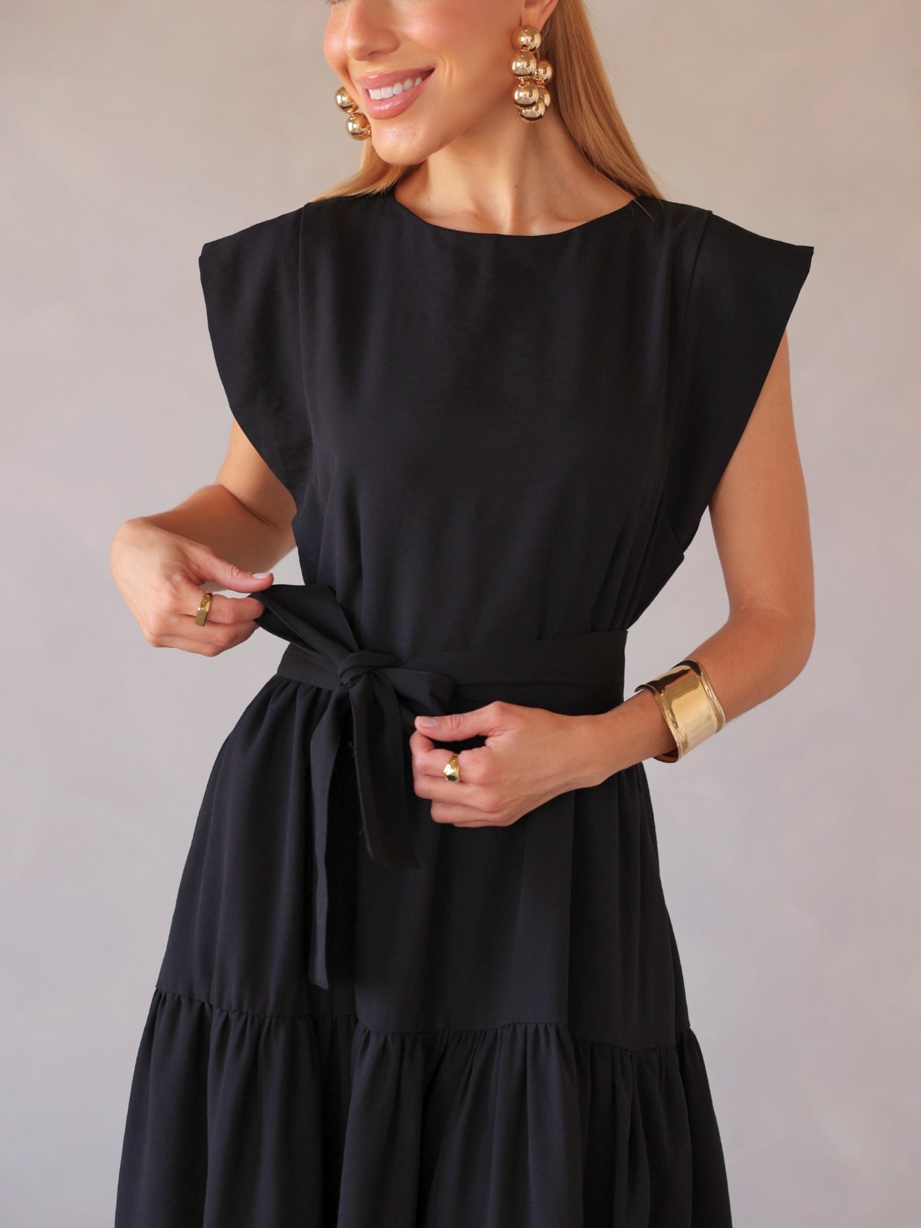 Vestido Midi Alfaiataria Manga Muscle Tee Brenda