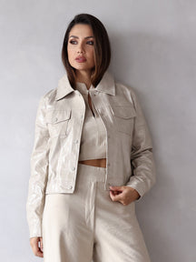 Jaqueta Couro envernizado Brilhoso Georgia