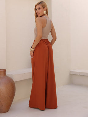 Calça Pantalona Fluida Comfy com Elástico e Bolso Lateral Maite