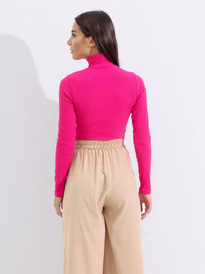 Blusa Canelada Manga Longa viscose