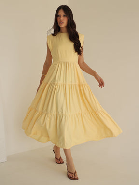 Vestido Midi Alfaiataria Manga Muscle Tee Brenda