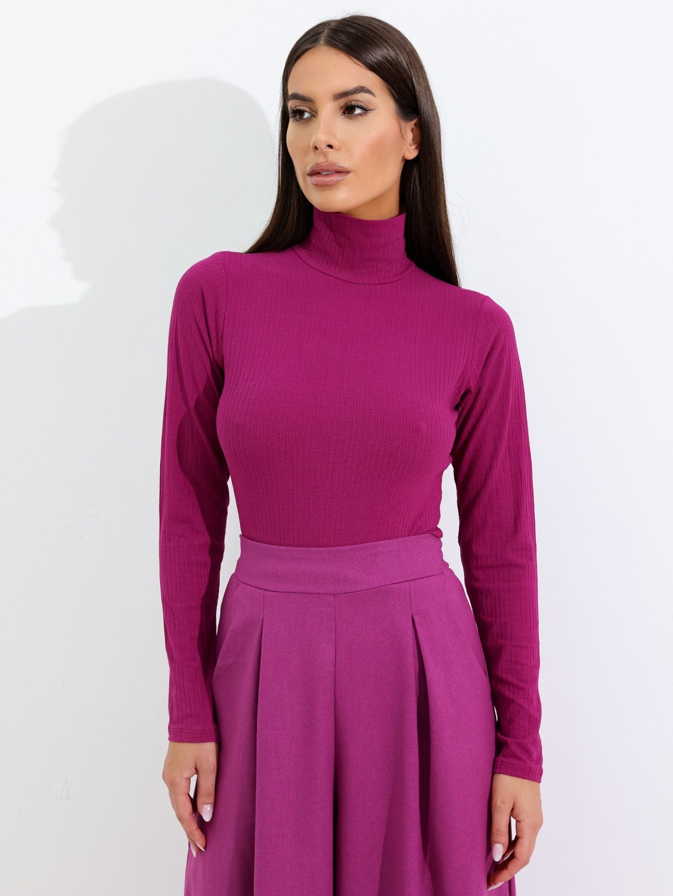 Blusa Canelada Manga Longa viscose