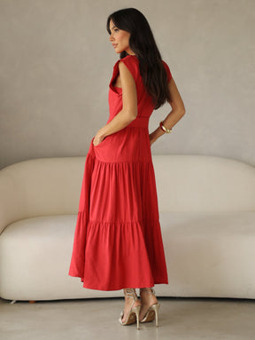 Vestido Midi Alfaiataria Manga Muscle Tee Brenda