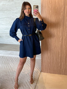 Vestido alfaiataria Manga longa Cinara