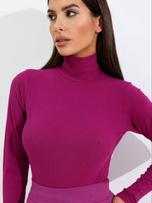 Blusa Canelada Manga Longa viscose