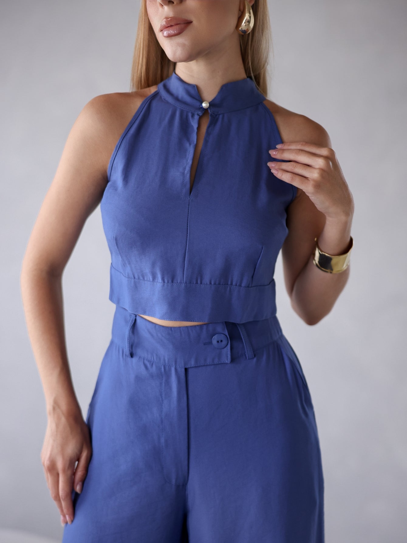 Conjunto Clarice - Alfaiataria Wide Leg e Blusa Recorte