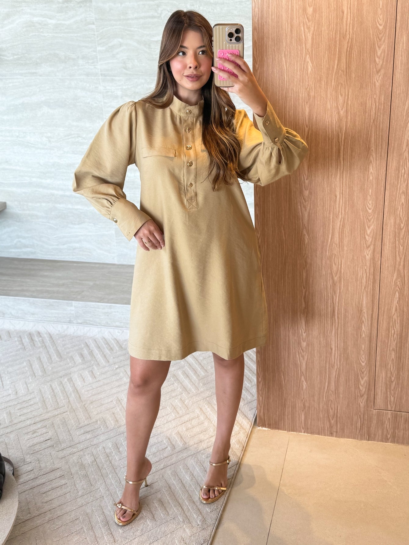 Vestido alfaiataria Manga longa Cinara