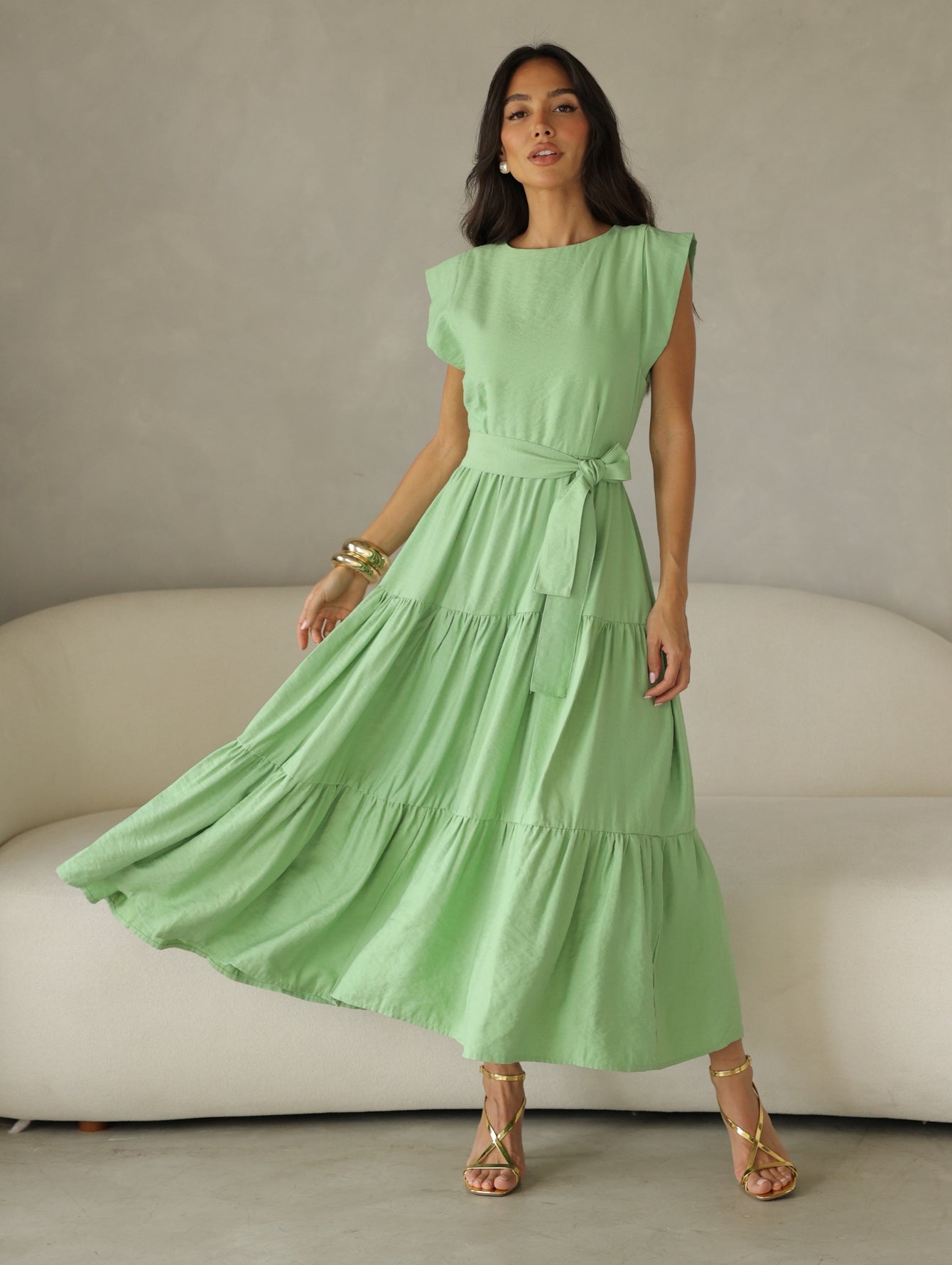 Vestido Midi Alfaiataria Manga Muscle Tee Brenda