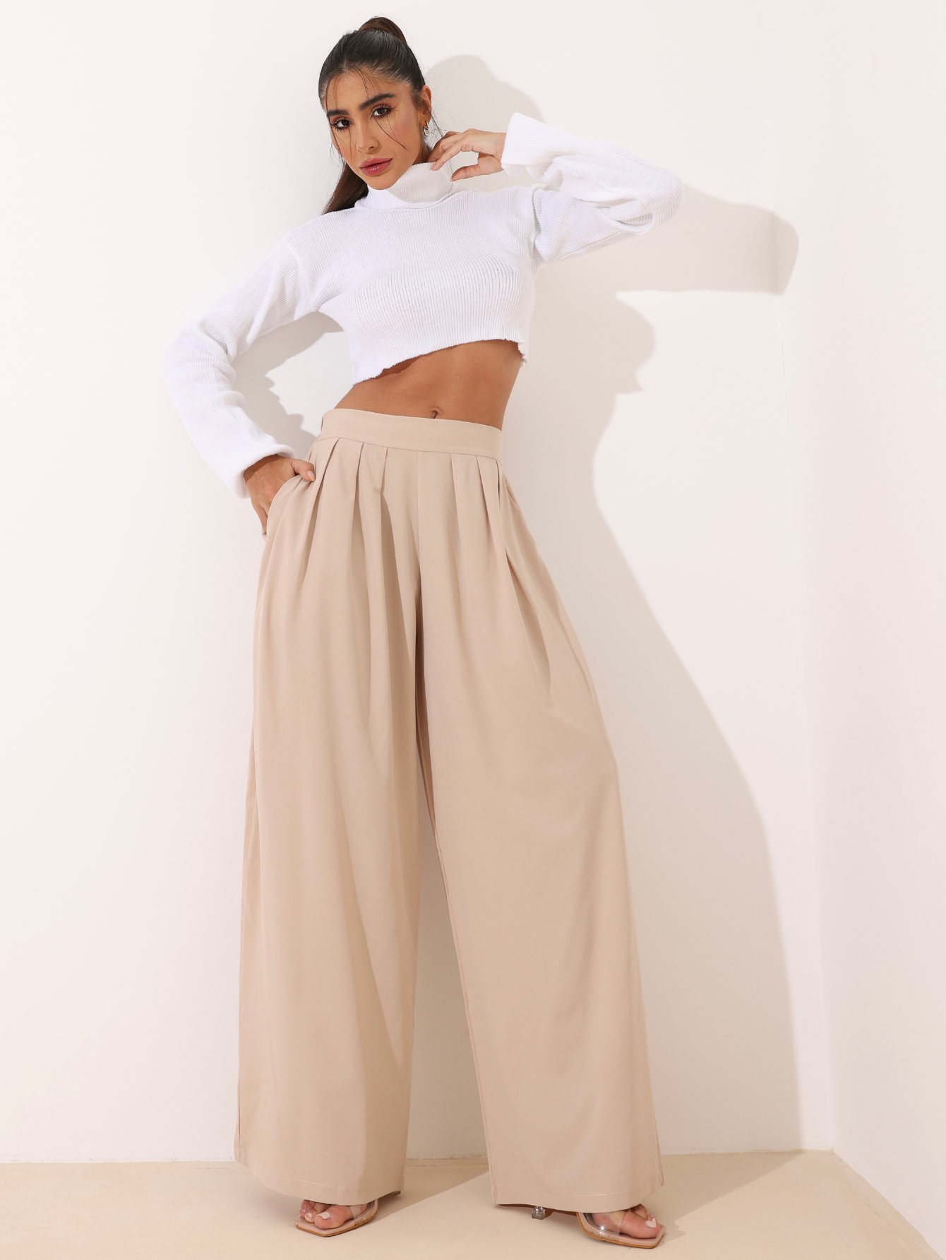 Calça Pantalona Fluida Comfy com Elástico e Bolso Lateral Maite