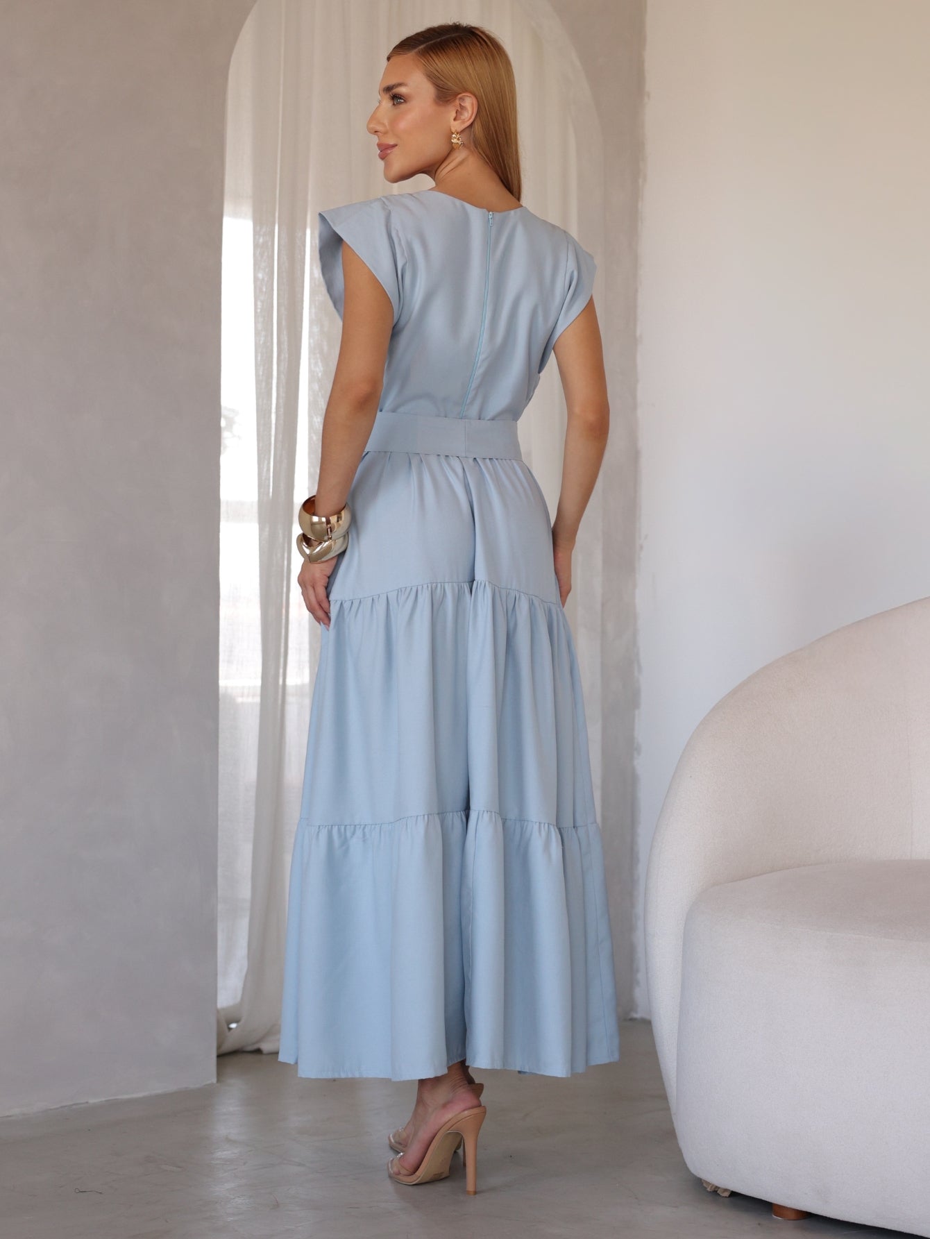 Vestido Midi Alfaiataria Manga Muscle Tee Brenda